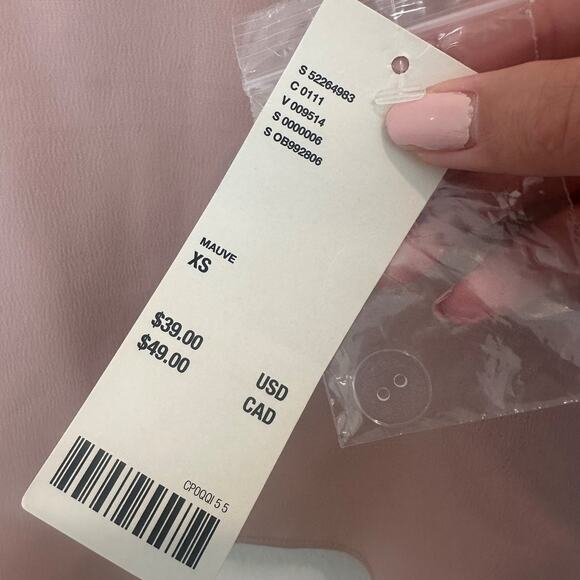 NWT Urban Outfitters mauve pink lace trimmed cropped cami tank top XS - Picture 4 of 5